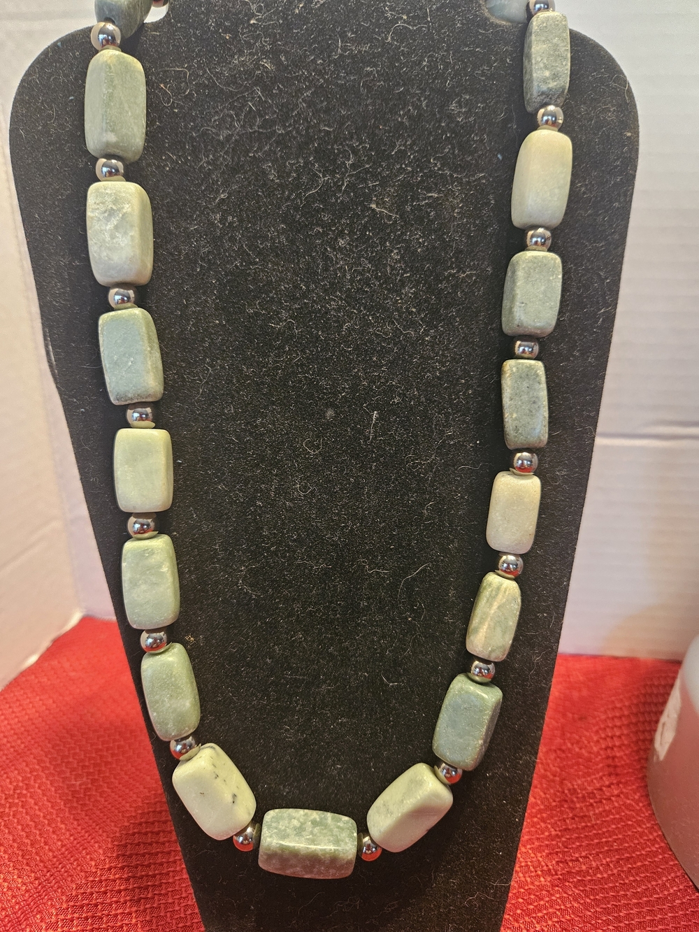 Green Stone Bead Necklace - Women Jewelry